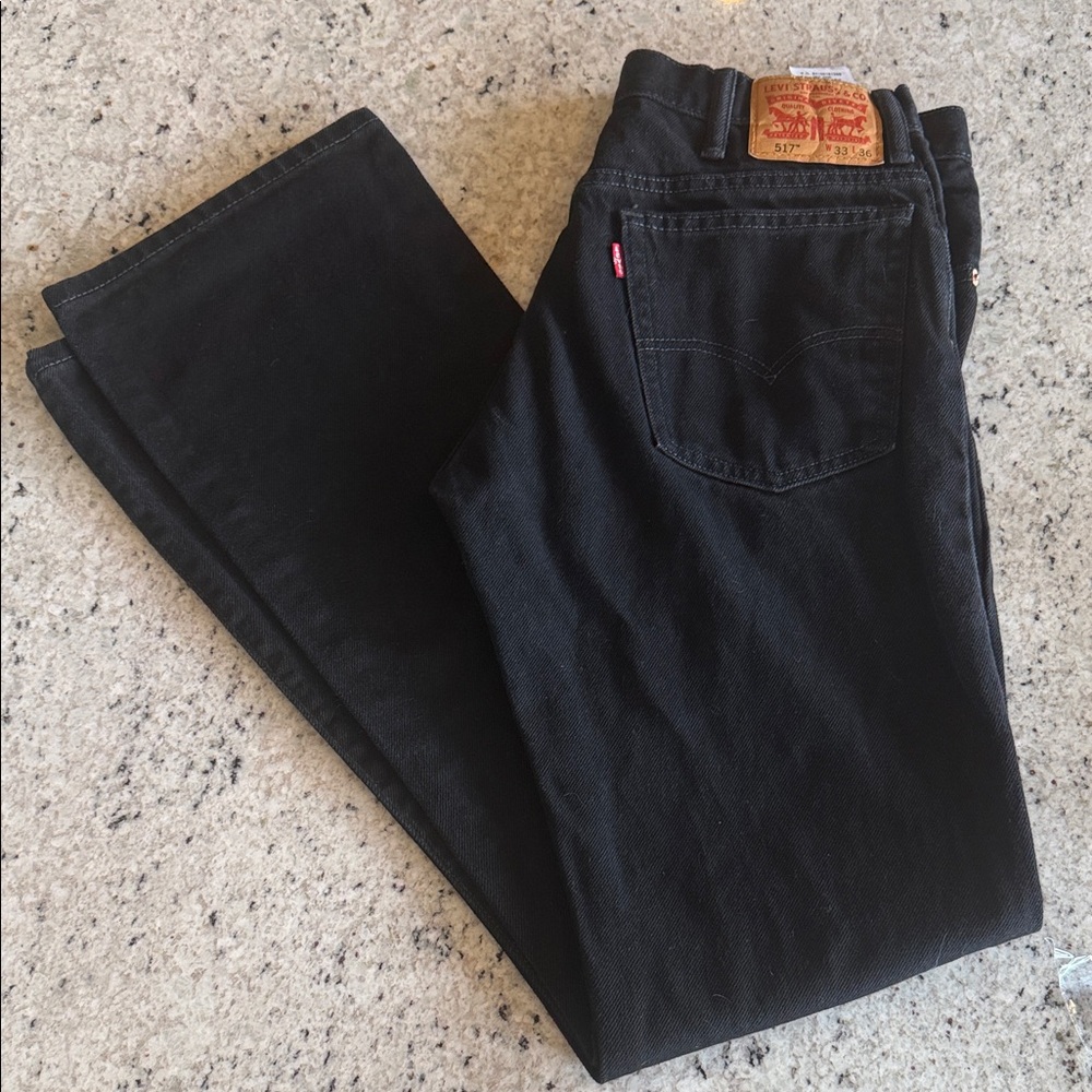 Levi's Men's Black Straight Jeans - Signature Patch